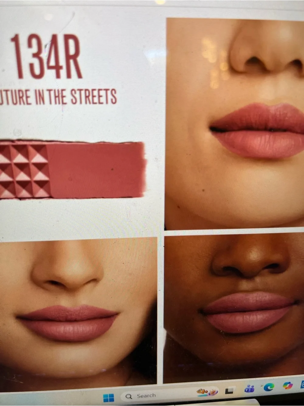 Valentino Full Size Spike Matte Lipstick 134R Couture In The Streets .08 Oz New
